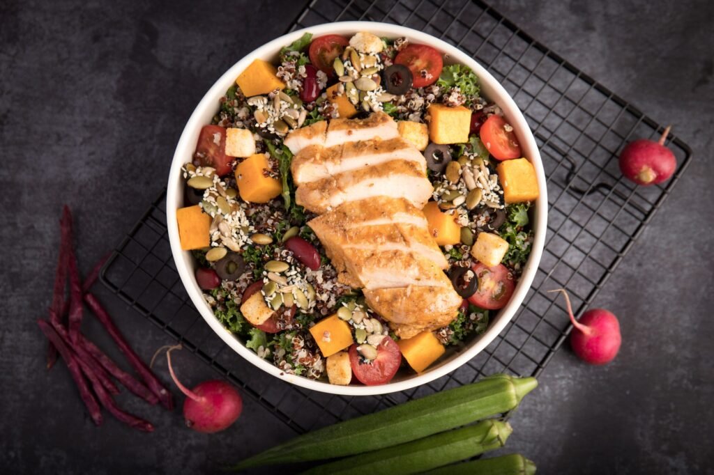 Bowl de frango com vegetais